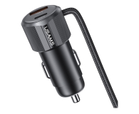 USAMS Ładowarka samochodowa 66W 1xUSB-A 1xUSB-C + kabel 2w1 - 1490525 - zdjęcie 3